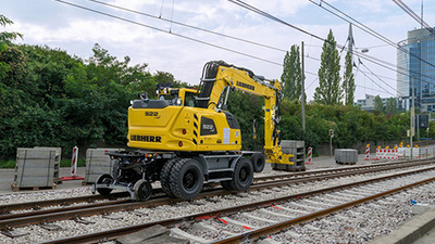 По асфальту и рельсам. Liebherr представил новый экскаватор A 922 Rail Litronic