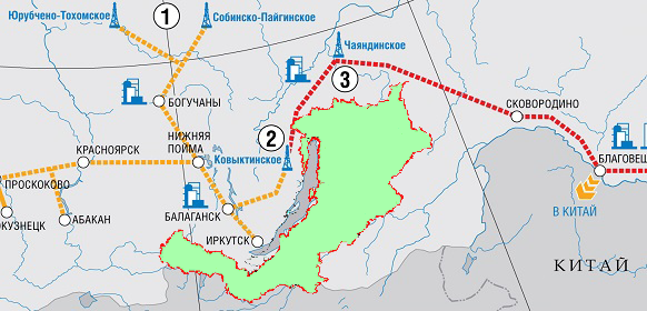 Схема куюмбинского месторождения