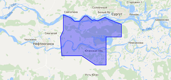 Обзорная схема района работ западно сургутское месторождение